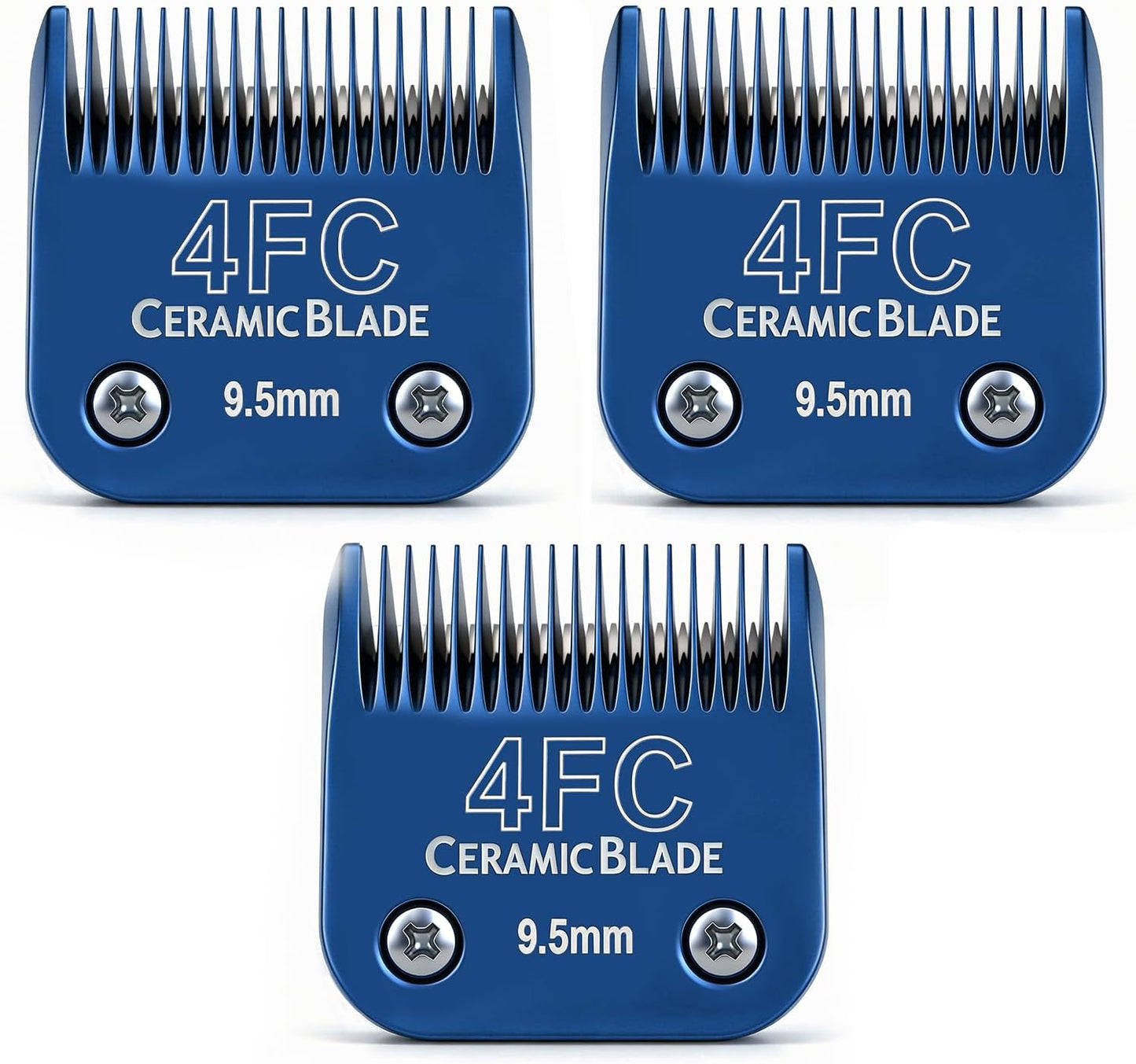 3-Packs Detachable Ceramic Blade Kit for Pet Clippers with Size 10 - Cut Length 1.5mm (1/16"),Compatible with Andis,Oster A5,Wahl KM10 Clippers & Similar Models (Blue) - Image 12