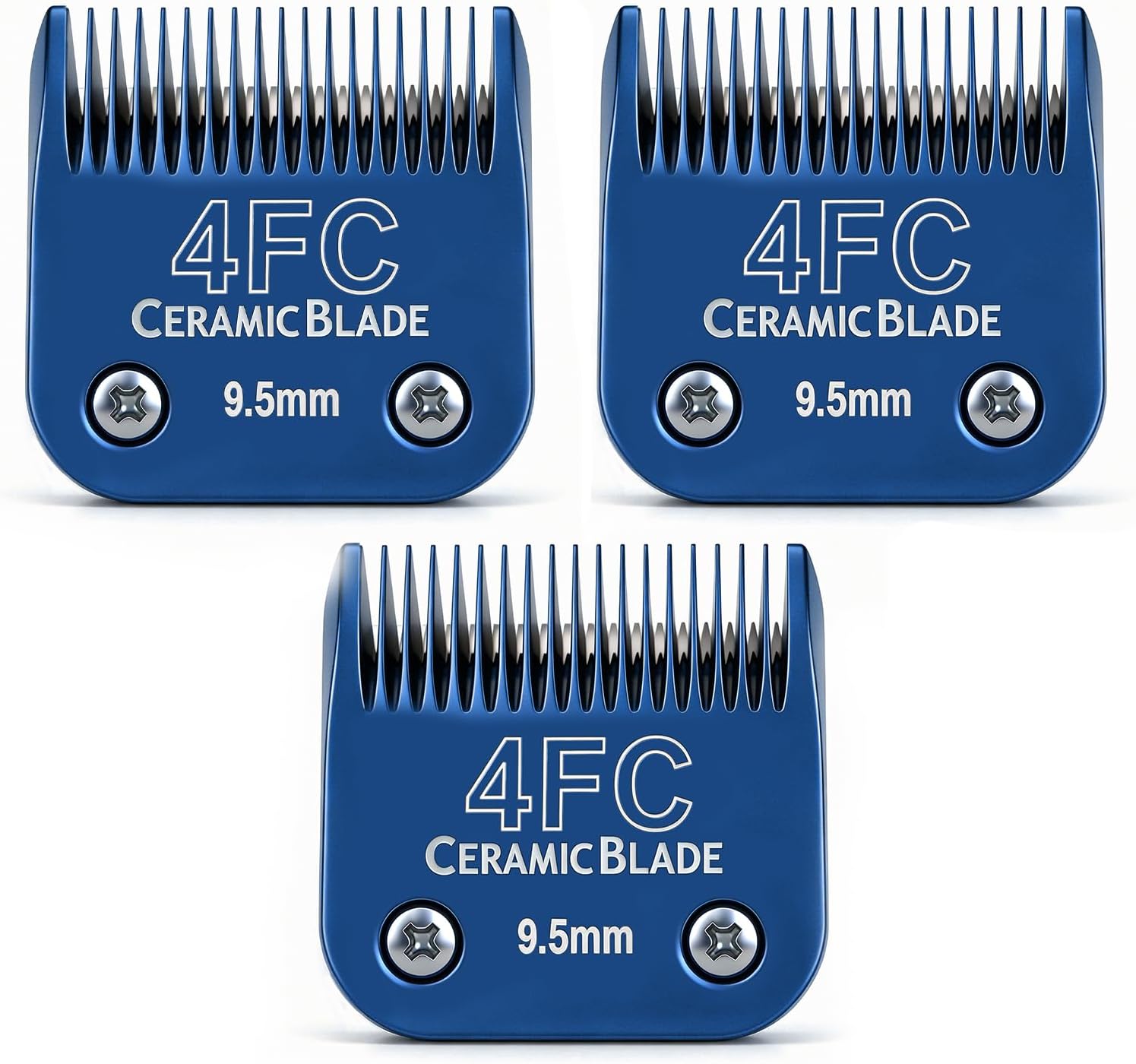 3-Packs Detachable Ceramic Blade Kit for Pet Clippers with Size 10 - Cut Length 1.5mm (1/16"),Compatible with Andis,Oster A5,Wahl KM10 Clippers & Similar Models (Blue) - Image 12