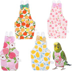 HJZHII Gjinxi Reusable Bird Diaper front view showcasing fruit pattern and bow tie