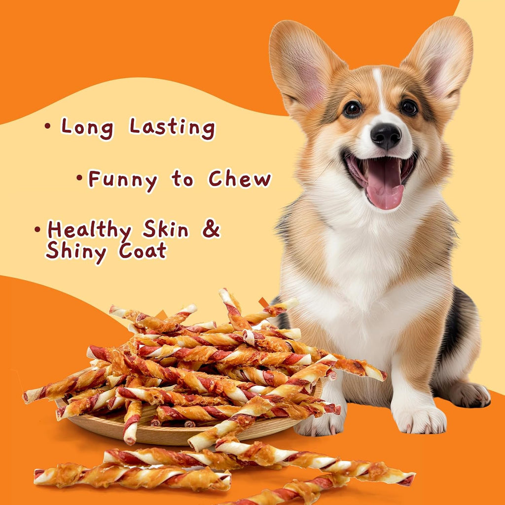 Natural grain-free chicken wrapped dog training reward