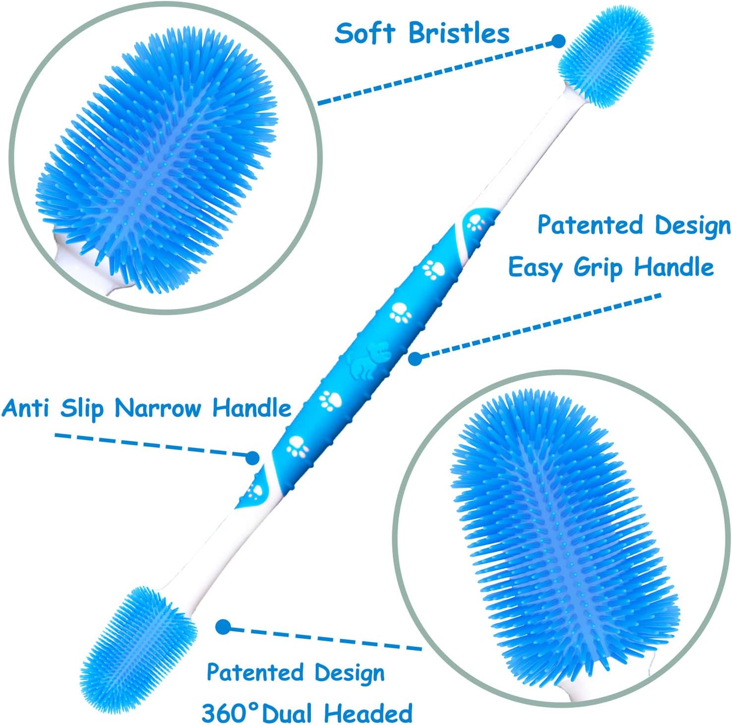 PenVinoo silicone finger toothbrush for medium and large dogs dental cleaning