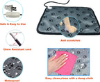 Cat sleeping soundly on an outdoor-safe waterproof heated pet bed cushion.