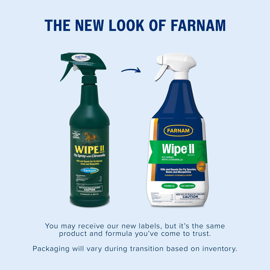 Farnam equine insect repellent spray bottle label close up