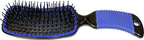 Partrade curved horse grooming brush close up of flexible pin bristles