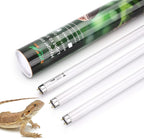 Hygger Zoo Tortoise and Amphibian Light Pack showing both high output linear bulbs together.