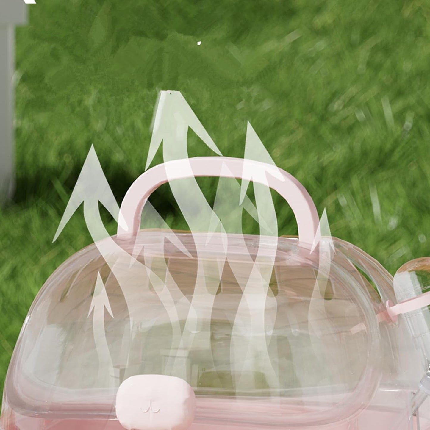 Small Animal Carrier Cage with Water Bottle, Portable Hamster Travel Carrier Carry Case for Small Pets, Gerbils, Mice, Dwarf Hamster (Pink) - Image 3