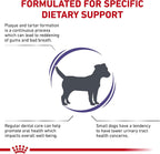 Royal Canin canine veterinary diet dental small adult dog food for plaque and tartar control.