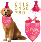 Agroon dog birthday decorations rose pink set front view