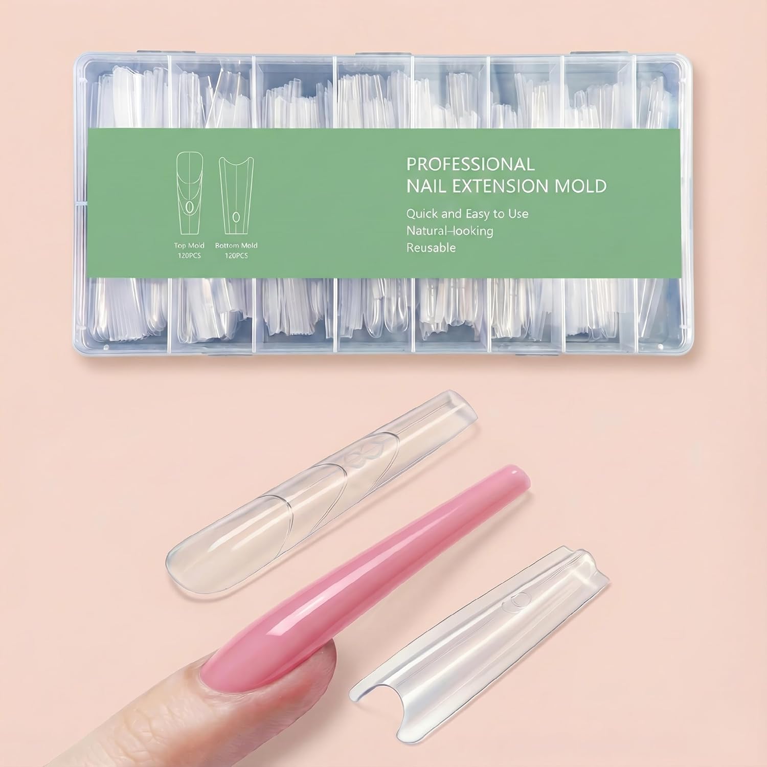 Whaislex sandwich nail dual forms 240 pieces kit front view