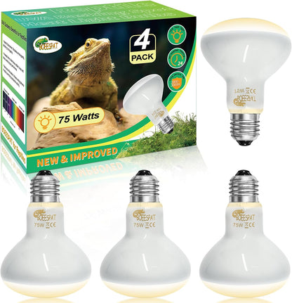 Premium glass reptile enclosure heater bulb for geckos and turtles
