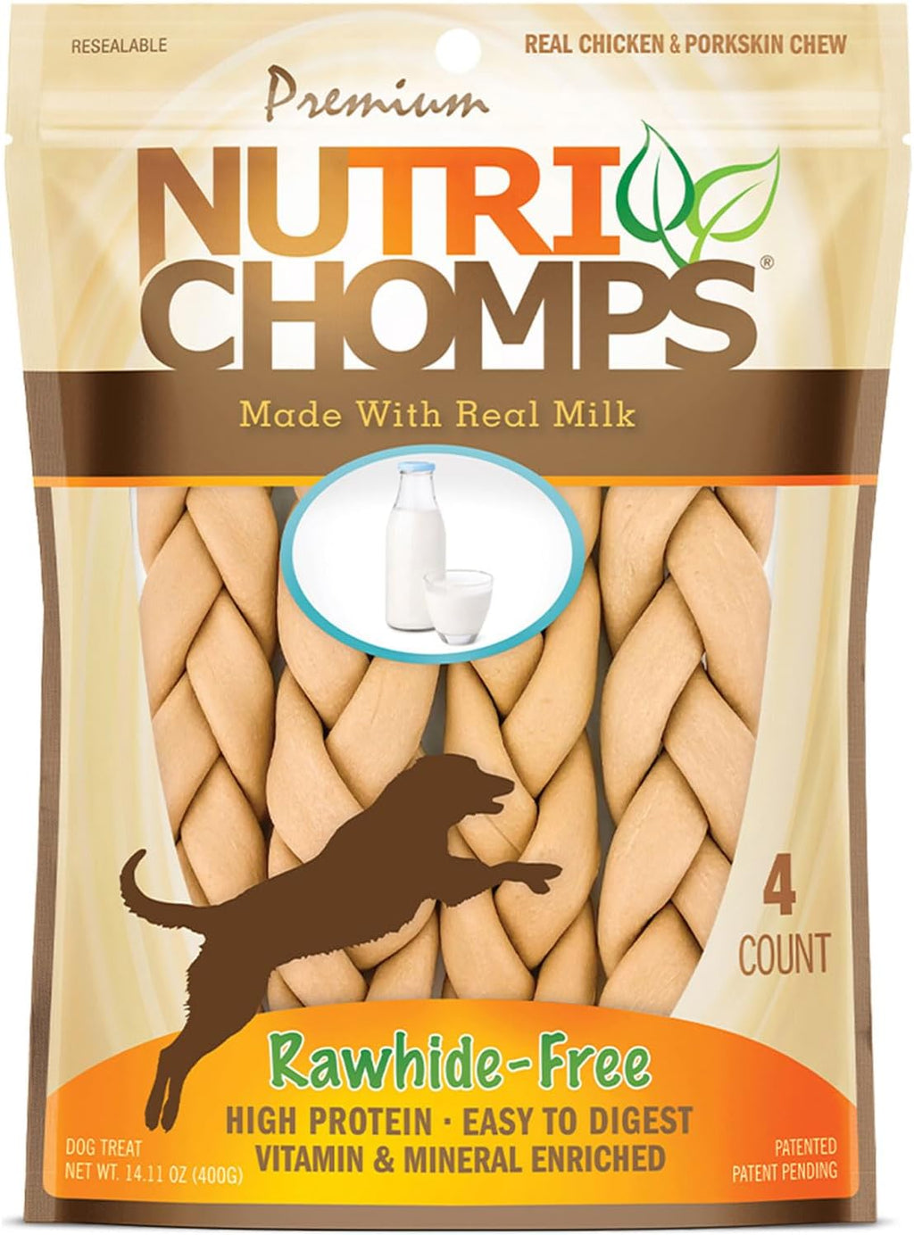 NutriChomps Dog Chews, 6-inch Twists, Easy to Digest, Long Lasting, Rawhide-Free Dog Treats, 15 Count, Real Chicken flavor - Image 10