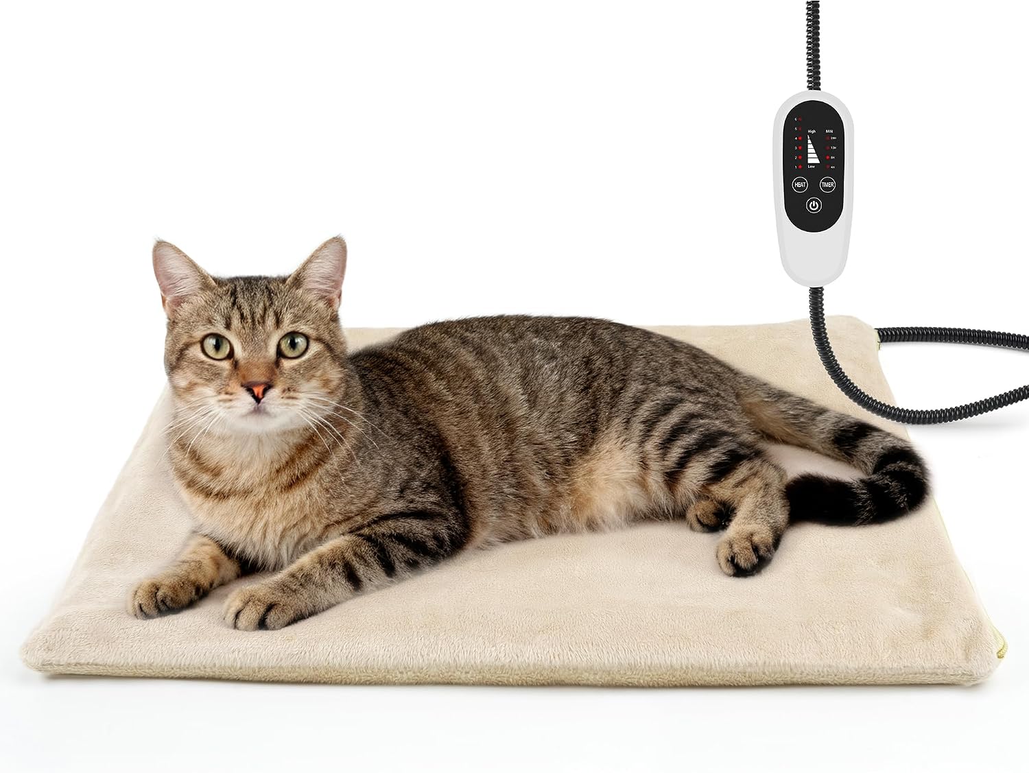 NICREW Cat Heating Pad, Temperature Adjustable Heated Cat Bed with Auto Shut Off Timer, Indoor Pet Heated Bed Mat for Small Dogs, 17.7 x 15.7 Inches - Image 11