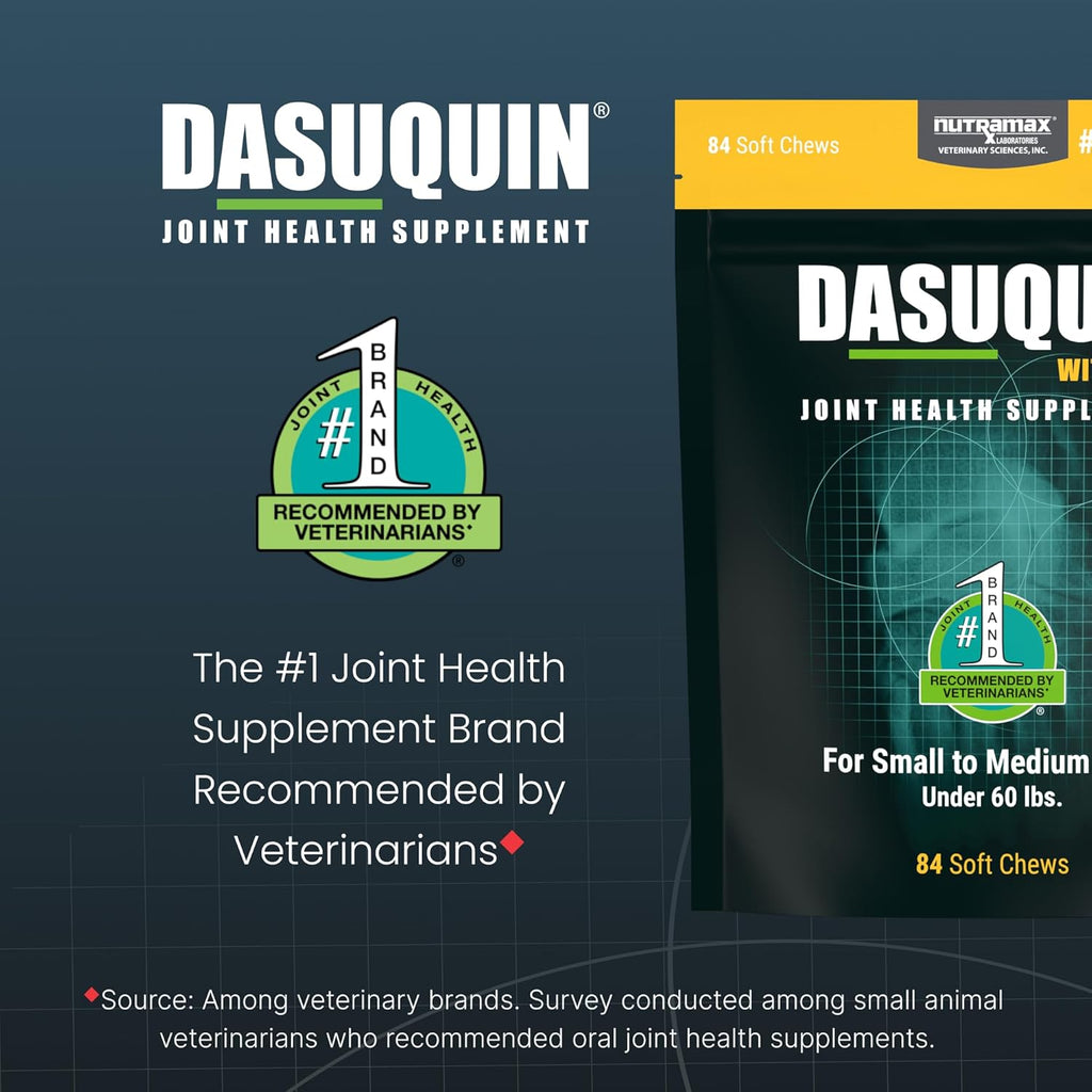 Nutramax Dasuquin soft chews open container showing texture