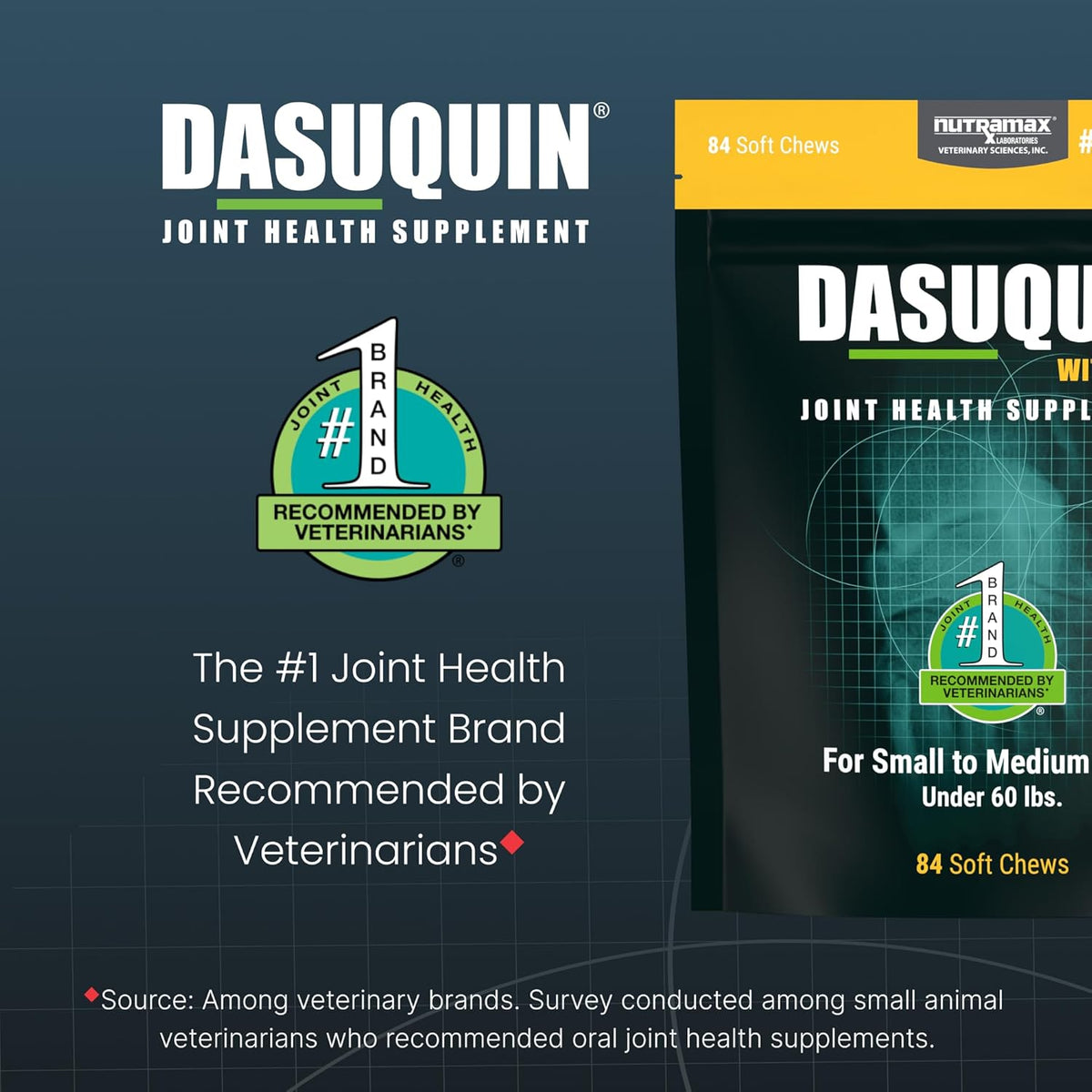 Nutramax Dasuquin soft chews open container showing texture
