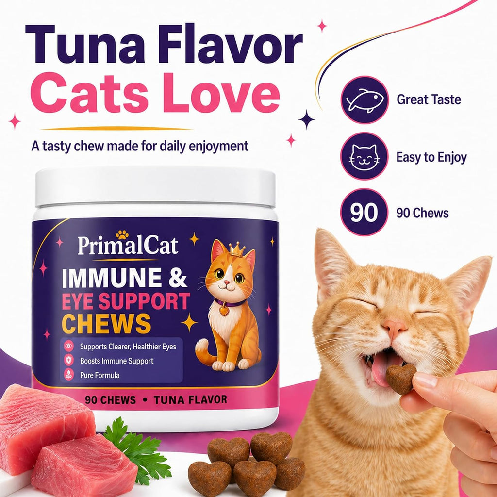 Ohiwgn PrimalCat premium cat food supplement for watery eyes top angle view