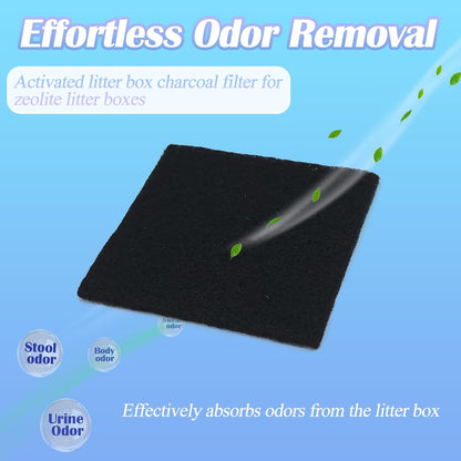 Delapan NewKe pet cleaning supplies showcasing the square dimensions of the carbon filter cotton.