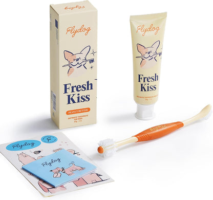 Flydog dog toothbrush set with mint flavor toothpaste