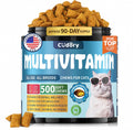 Cudory 15 in 1 Cat Multivitamin Chews bottle front view showcasing the 500 count label