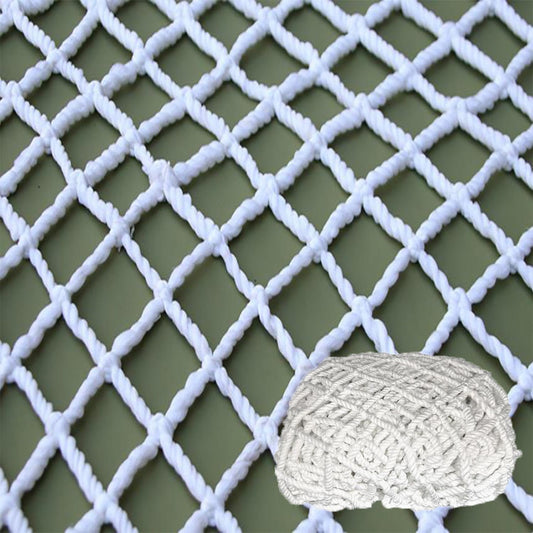Mozzeilee Balcony Stair Rope Net white front view