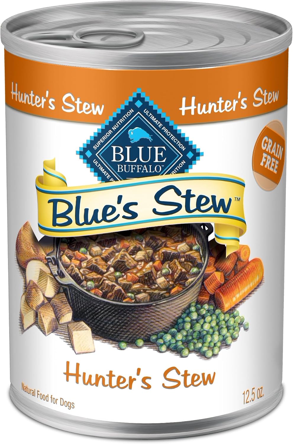 Blue Buffalo Blue's Stew Variety Pack Hearty Beef & Country Chicken Stew Natural Grain Free Wet Dog Food with Real Meat in Thick Savory Gravy, Natural Ingredients, 12.5-oz Cans (6 Count) - Image 12