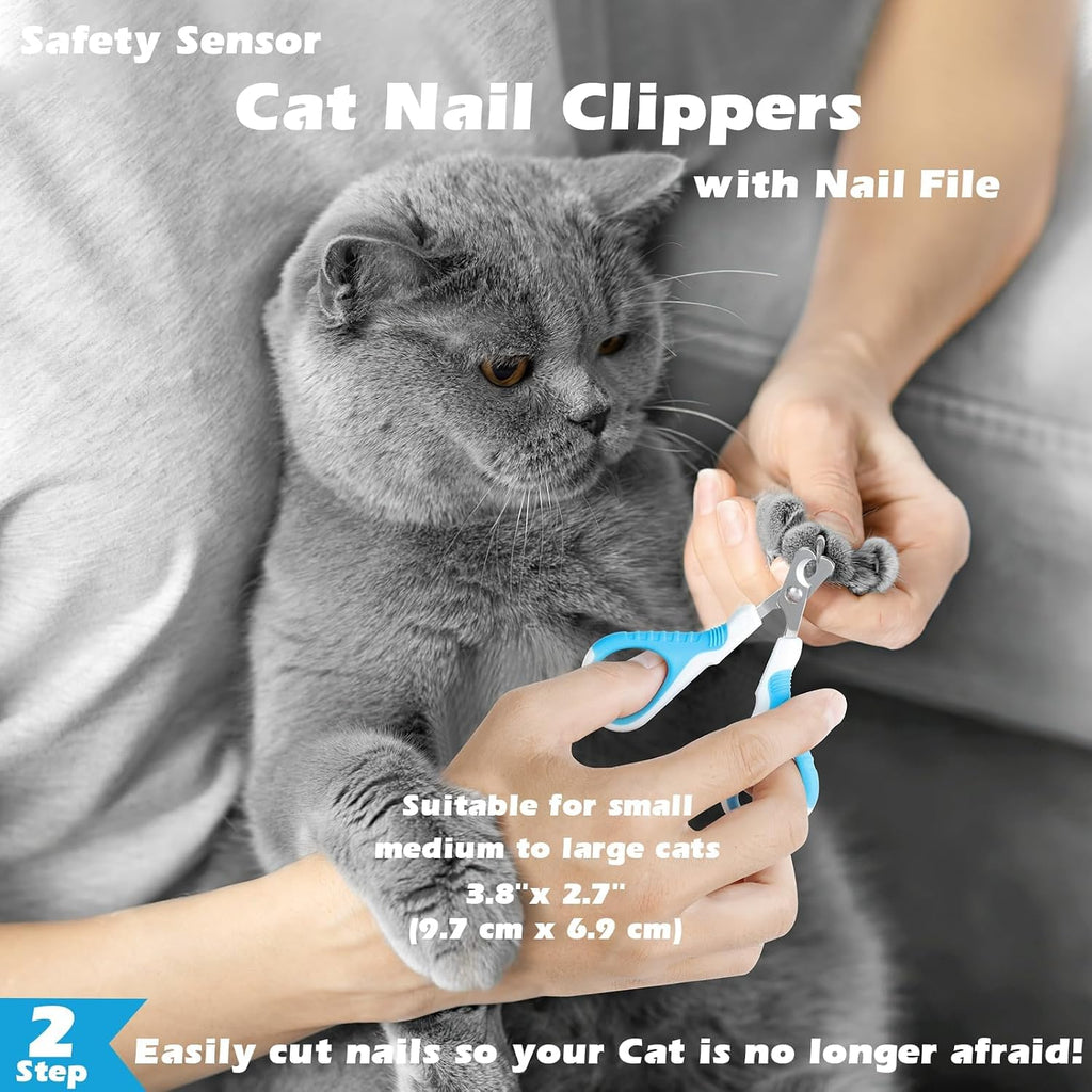 Comotech premium pet supplies kit showcasing the fine tooth feline flea comb.