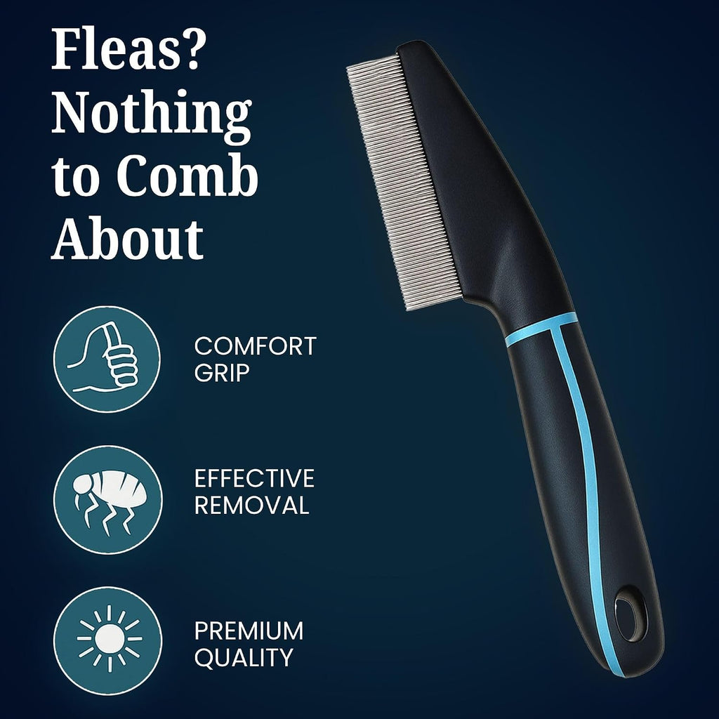 Flea Comb for Dogs and Cats - Premium Pet Grooming Tool with Stainless Steel Teeth for Long and Short Hair - Image 6