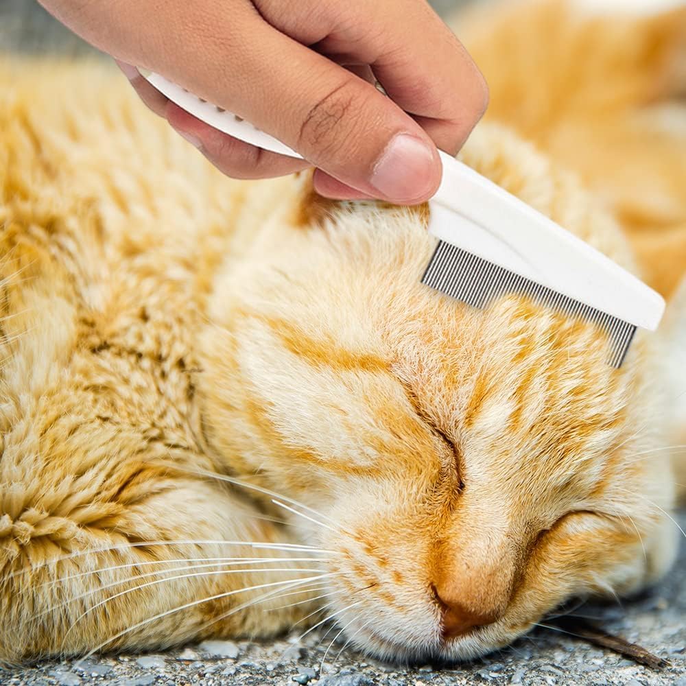 Ayrnbou pet flea comb showing non-slip ergonomic handle