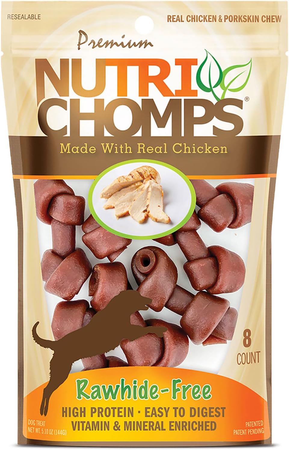 NutriChomps Dog Chews, 4-inch Knots, Easy to Digest, Rawhide-Free Dog Treats, 9 Count, Real Chicken, Peanut Butter and Milk flavor - Image 11