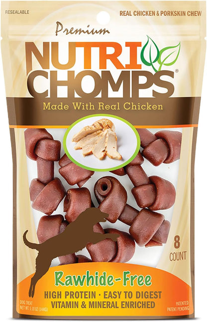 NutriChomps Dog Chews, 4-inch Knots, Easy to Digest, Rawhide-Free Dog Treats, 9 Count, Real Chicken, Peanut Butter and Milk flavor - Image 11