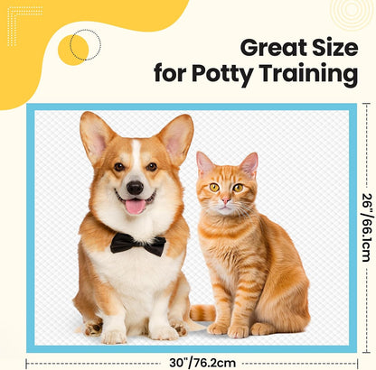VJJ extra large dog potty pad placed next to a dog crate demonstrating multi functional travel use.