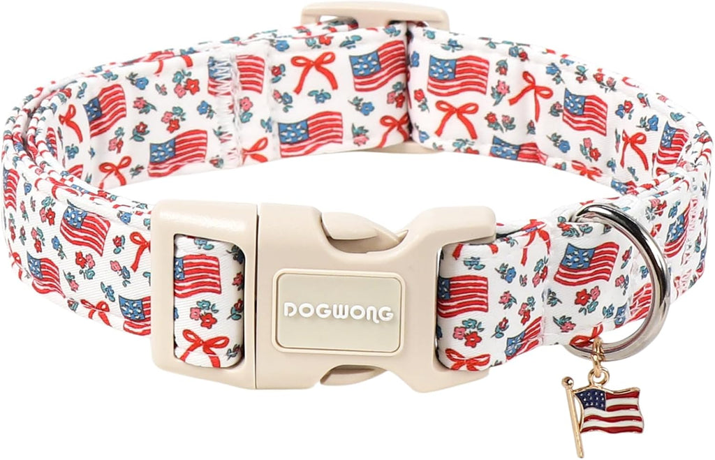 DOGWONG Girl Dog Collar for Small Dogs, Pink Checked Dog Collars, Pink Checked Dogs Collars for Small Medium Dogs, Neck 11-16 inches - Image 10