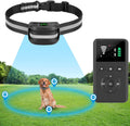 Puppies And Co 2 in 1 GPS wireless dog fence front view showcasing reflective silver stripe strap