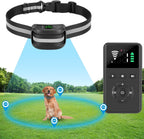 Puppies And Co 2 in 1 GPS wireless dog fence front view showcasing reflective silver stripe strap