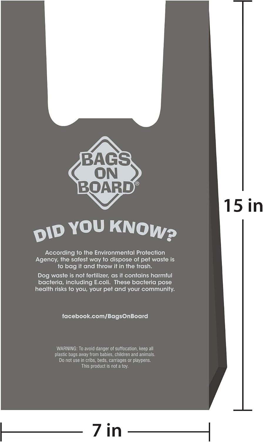 Premium imported gray pet poop bags with integrated handles for simple knotting