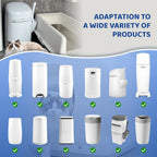 HUPIRCT replacement bags installed inside an empty diaper pail refill cartridge box.