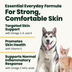 VetriScience veterinarian formulated skin allergy relief capsules for cats and dogs.