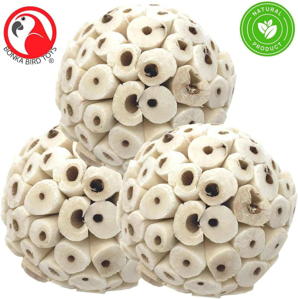 Three pack 2.25 inch sola balls for small parrots
