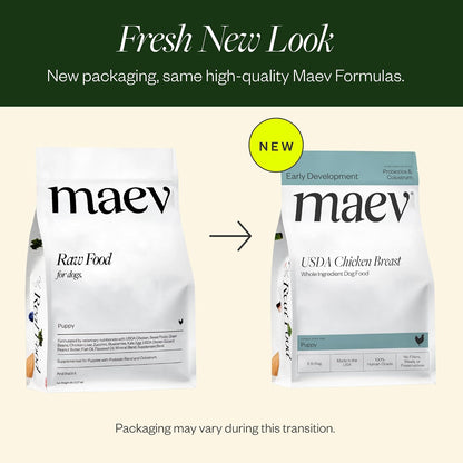 Maev raw puppy food frozen nugget texture