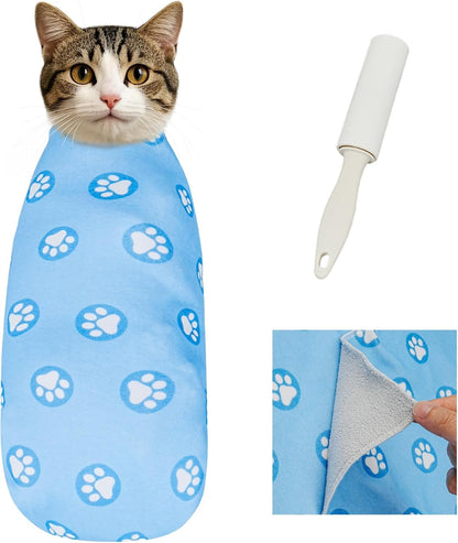 Supet Cat Grooming Wrap for Cutting Nails, 2026 Self-Adherent Cat Wrap, Anti-Escape Calming Cat Swaddle Wrap for Medicine, Nail Clipping, Teeth Brushing, Ear Cleaning - Image 11