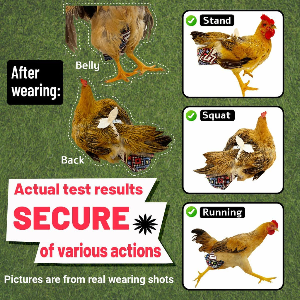 Revoloza chicken nappy adjustable cross back straps