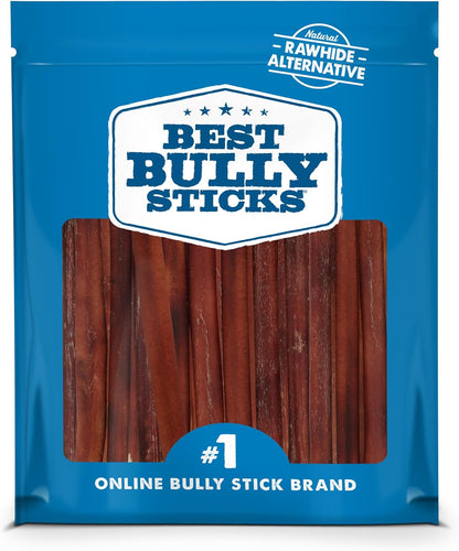 Best Bully Sticks 6 Inch Bully Sticks for Dogs - 5 Count (Pack of 1) - Natural, Easily Digestible, Grass-Fed Beef, Grain and Rawhide Free - Trial Size - Image 10