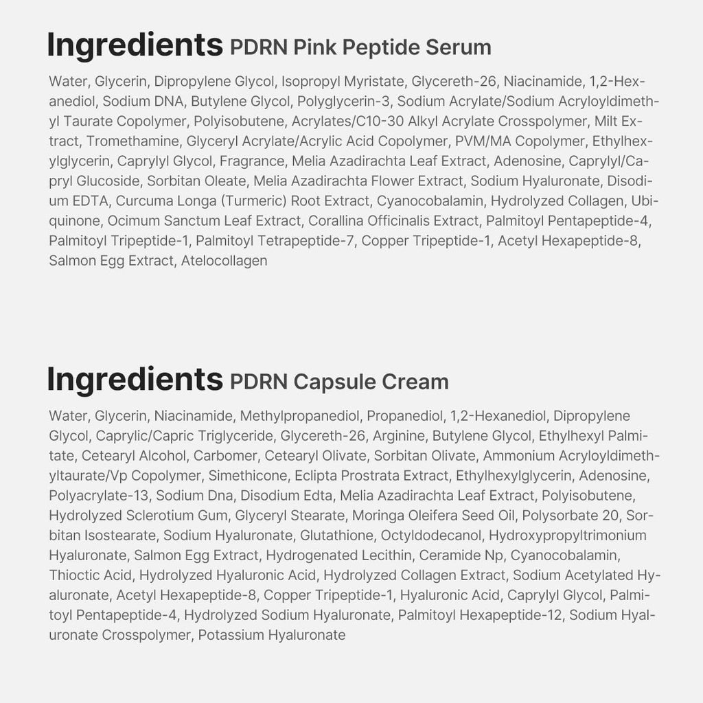 Full collection of medicube PDRN skincare items laid out