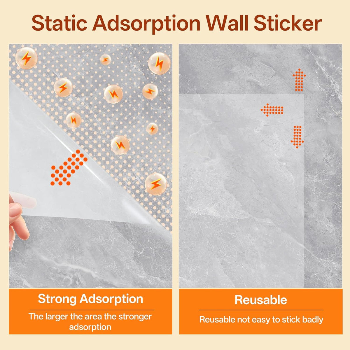 Transparent scratch protector for furniture doors