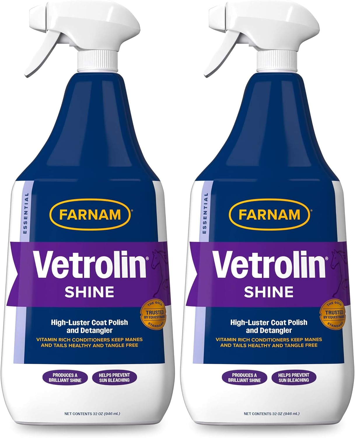 Farnam Vetrolin Shine, High-Luster Coat Polish and Detangler Spray, Ideal for Horses and Dogs, 32 oz. - Image 12