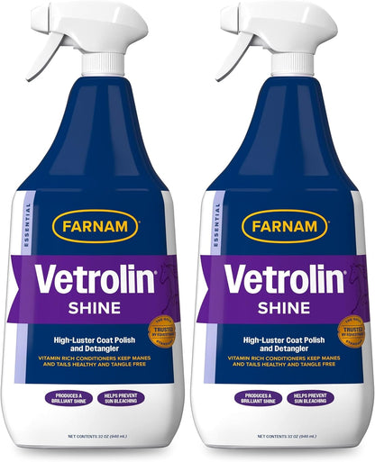 Farnam Vetrolin Shine, High-Luster Coat Polish and Detangler Spray, Ideal for Horses and Dogs, 32 oz. - Image 12