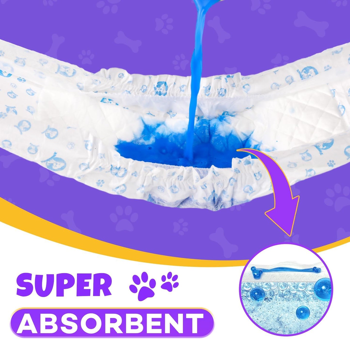 BURVAGY leakproof disposable puppy diapers edge protection