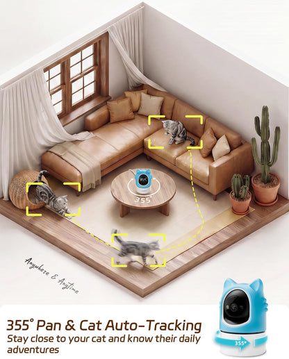 Smartphone app interface for Aliobc pet camera