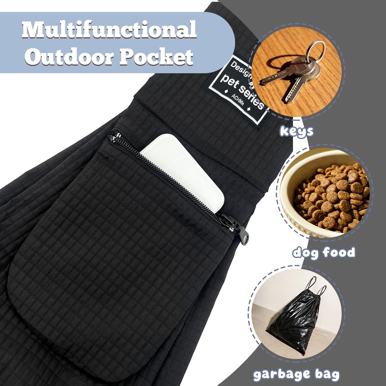Side profile of Axearte breathable pet papoose carrier bag