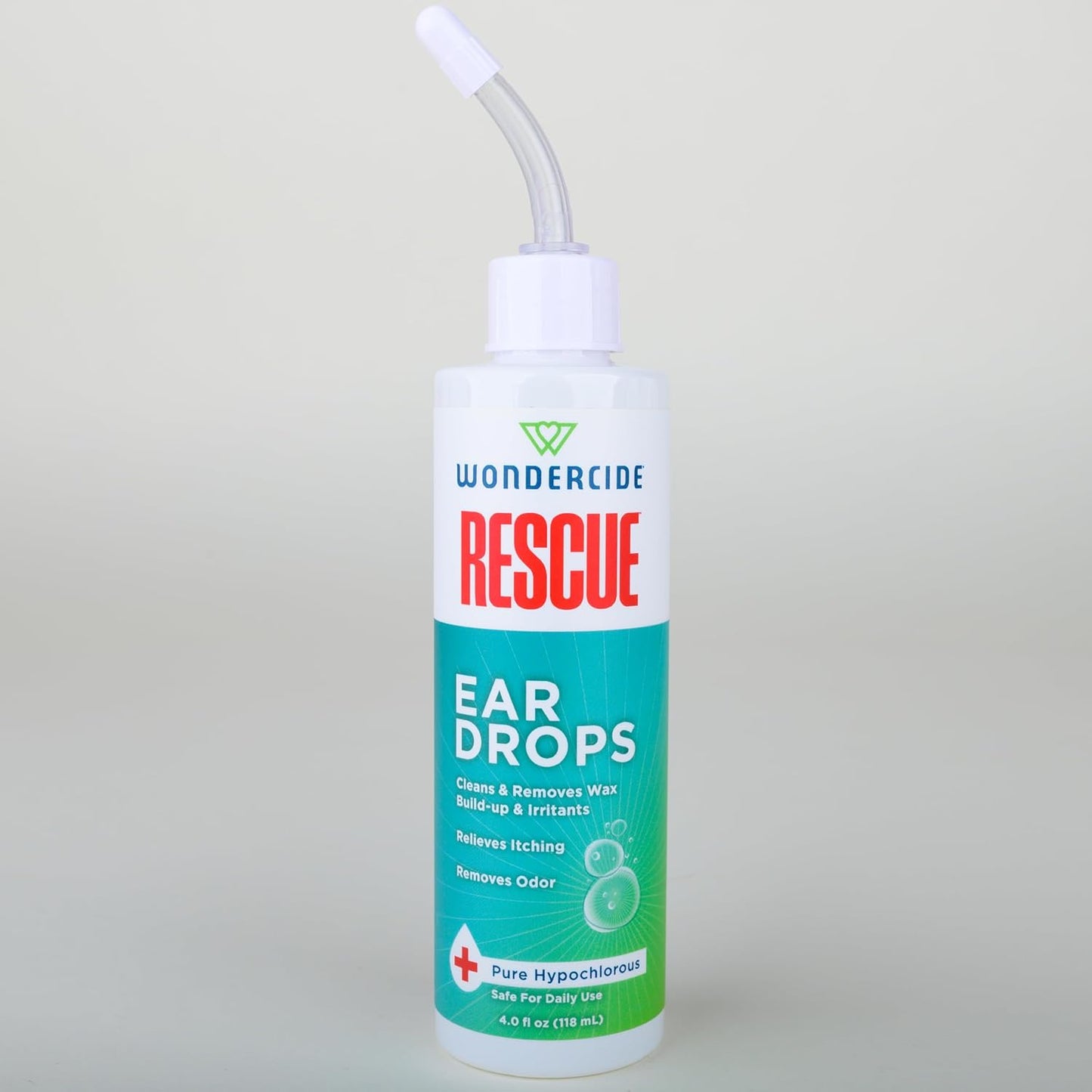 Application demo of Wondercide Rescue drops for pet ear cleaning