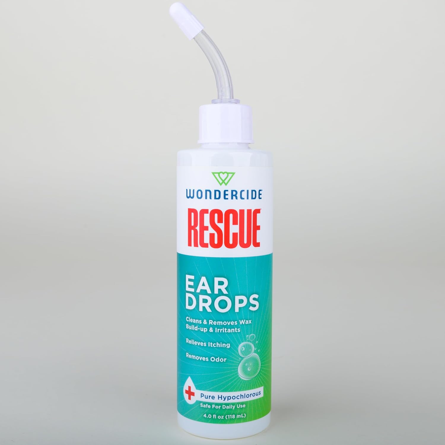 Application demo of Wondercide Rescue drops for pet ear cleaning